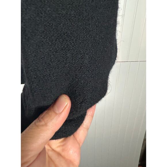 Deane And White 100% Wool  Dark black Button Up Jacket size L 2 small hole new - Picture 7 of 11